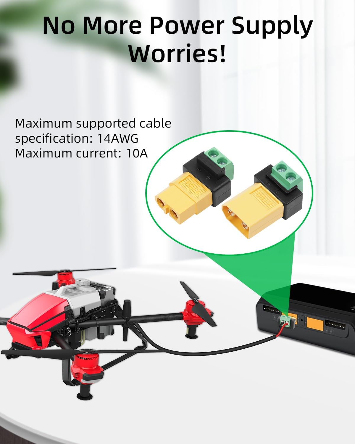 Solderless 2 Pin to XT60 Male  - Drone Charger ulasan dan harga