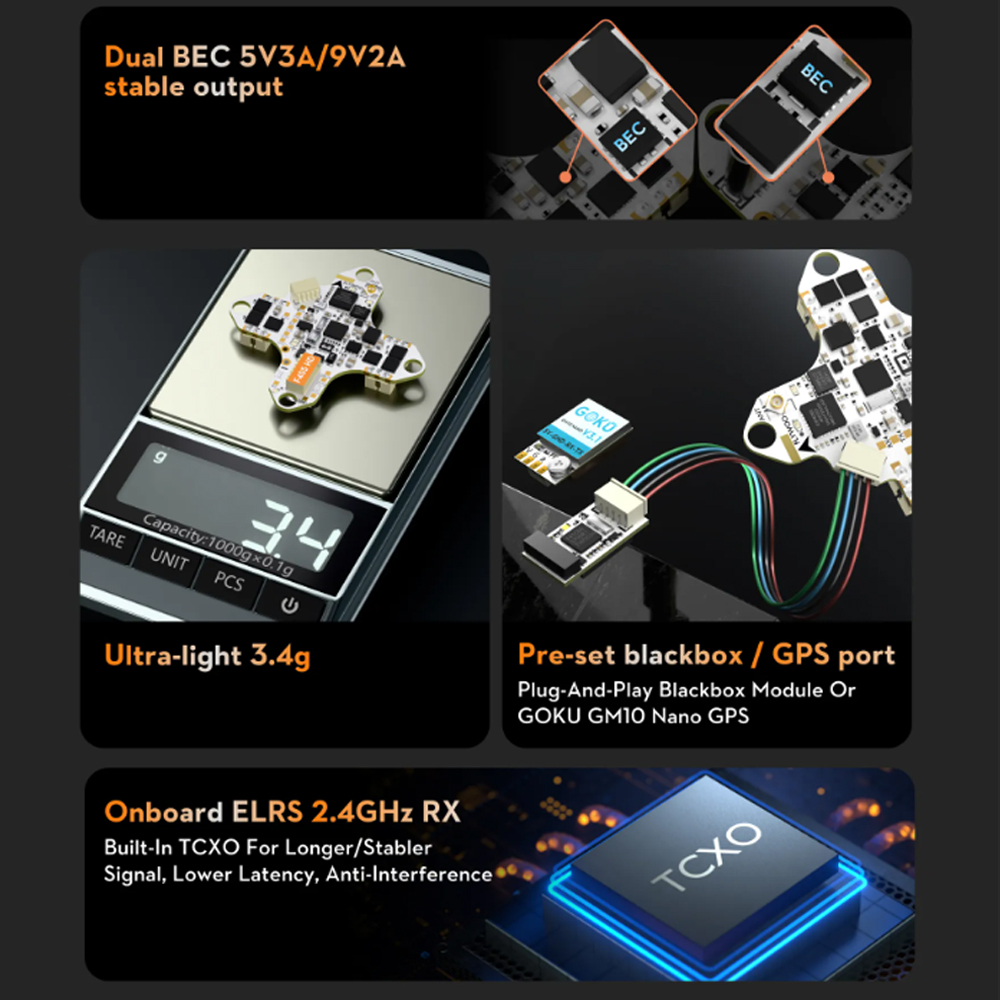 FLYWOO GOKU F405 HD 1S 12A AIO - Drone Flight Controller ulasan dan harga